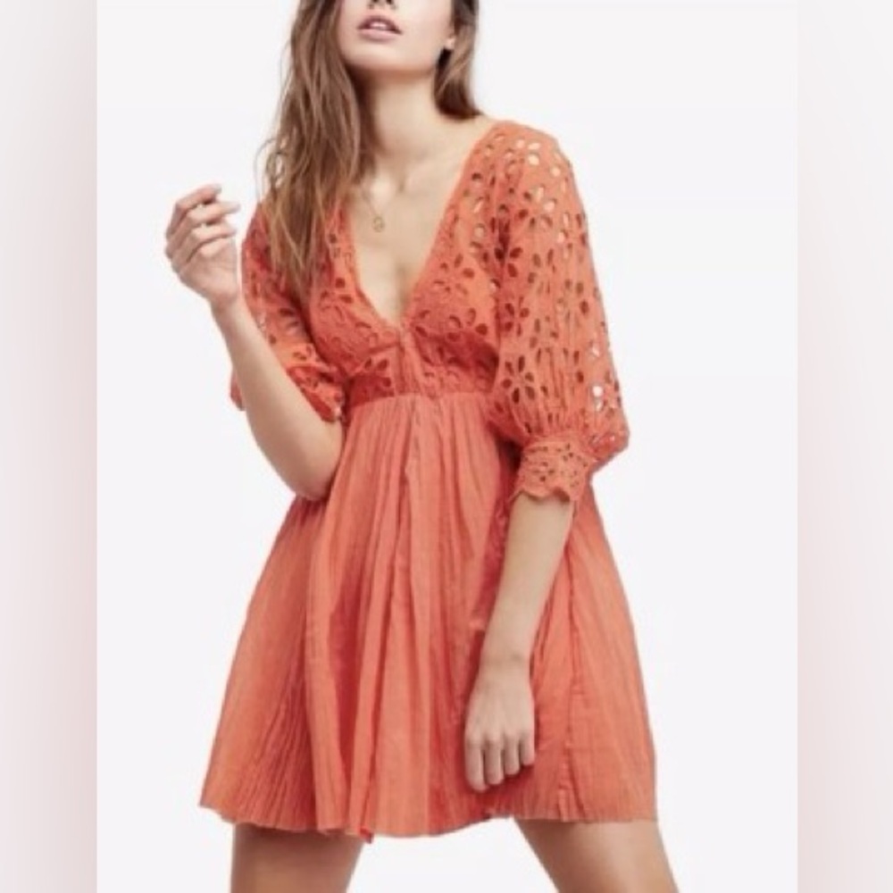 Free People Bella Note Eyelet Dress